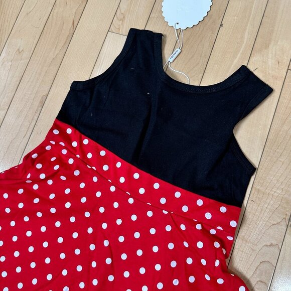 New NWT Minnie Mickey Mouse Disney Inspired Dress Size 8-10 Polka Dot - Picture 7 of 9